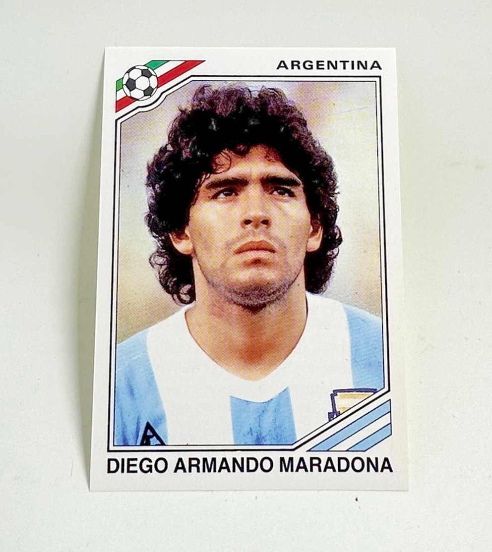 DIEGO ARMANDO MARADONA MEXICO 1986 #171 SOCCER STICKER WORLD CUP STORY PANINI