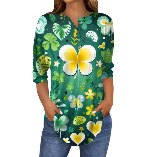 Ladies T-Shirts Casual Tops Spring Crewneck Blouse Long Sleeves Fashion Shirts - Picture 8 of 42