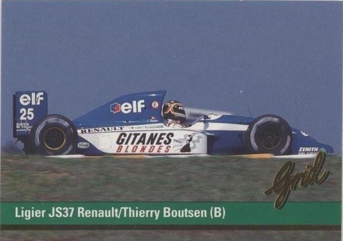 1992 Grid Motorcard Formula 1 - Thierry Boutsen #24 - 1 of 1