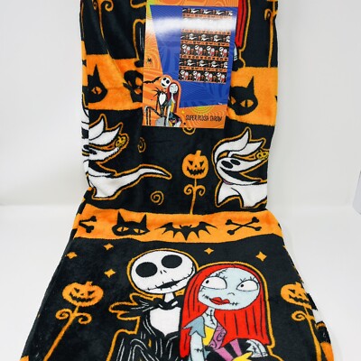 Disney The Nightmare Before Christmas 50 x70  Blanket Jack Halloween Sally NEW