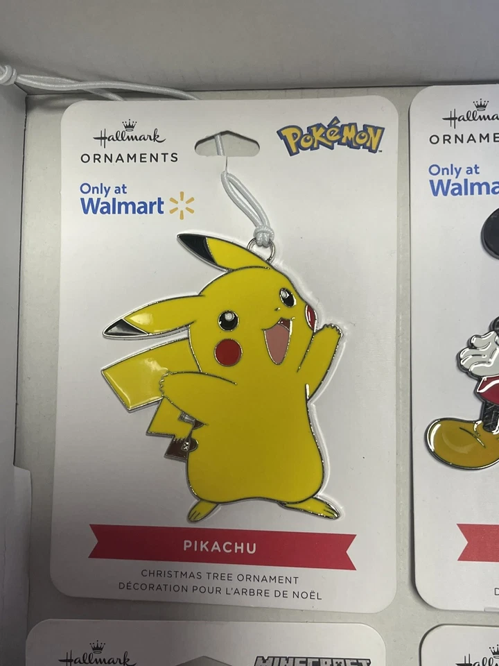 Lote De 6 Adornos Mickey Mouse / Pikachu Mario Hallmark - Adorno Disney Foto 3 de 4