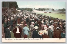 Saratoga Springs NY The Finish at Race Course Horse Racing c1910s Postcard