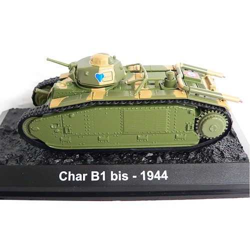 Jouet Ancien Char B1 Bis - Plâtre France - WWII - L 13.3 Cm - Pièce Incomplète