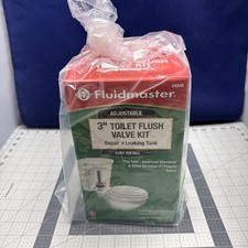 Fluidmaster 3" Complete FLUSH VALVE KIT Flapper Repair Durable Bathroom Toilt