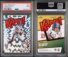 John Elway 2021 Panini Absolute - Kaboom! #K31 PSA 9 Fresh Slab Broncos