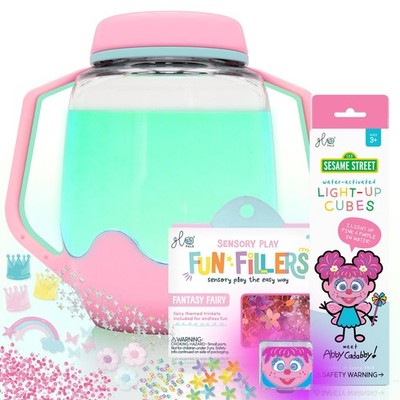 Glo Pals Play Pack Bundle Play Jar Water-Activated Cubes And Fun - For -