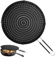 Splatter Screen for Frying Pan, Grease Splatter Guard, Heat-Resistant Splatter G