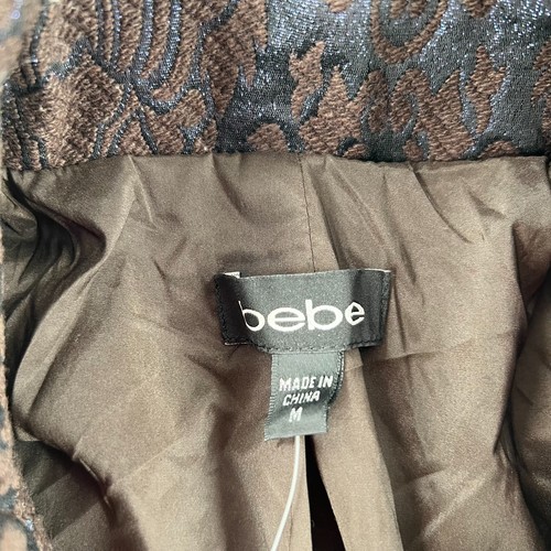 NWT Bebe Women's Brown Button Crop Blazer Stitching Size Medium - Picture 2 of 8
