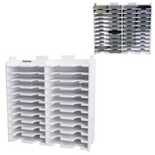 SANFURNEY 24 Slots Ink Pad Storage Holder Stamp Pad Organizer Rack for 3" x...