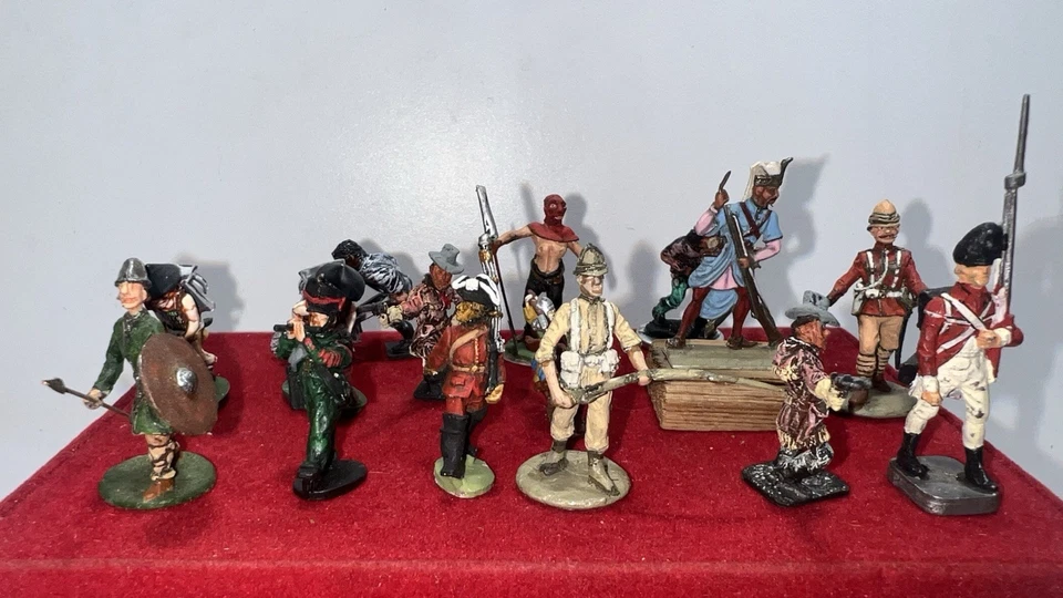 Lote de 15 soldados de hojalata pintados a mano - figuras históricas mixtas - 30-50 mm Foto 4 de 4