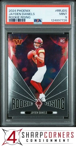 2024 PANINI PHOENIX ROOKIE RISING #RRJDS JAYDEN DANIELS RC PSA 9
