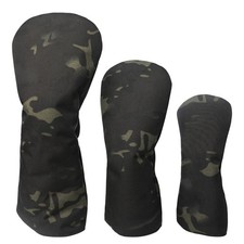 Golf Head Covers for Clubs, Pu Vintage Club Headcover Set black