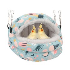 Bird Nest House Winter Warm Bird Bed Hanging Hammock Snuggle Hut for Parakeet...