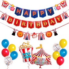 Carnival Circus Birthday Party Decorations - Birthday Party Supplies Bann...