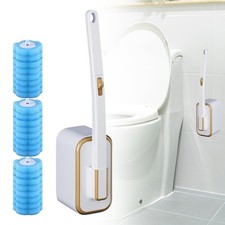 Disposable Toilet Brush Set Cleaners with 24 Refills Toilet Bowl Cleaning System