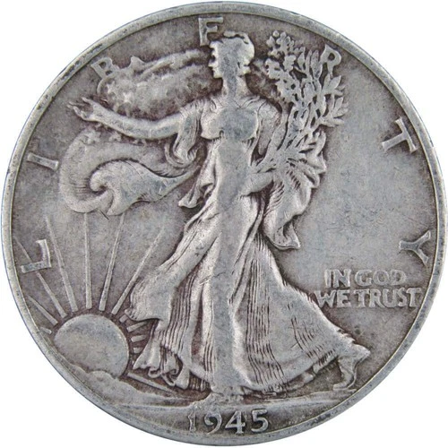 1945 S Liberty Walking Half Dollar VF Very Fine 90% Silver 50c US Coin