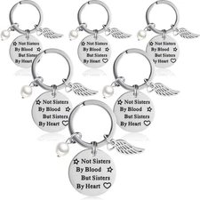 6 Pcs Sisterhood Gifts for Women Not Sister by Blood but Sister by Heart Friends