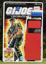 Vintage 1987 G.I. Joe FALCON v1 Full UNCUT File Card Back GI 87 G.I.JOE ARAH