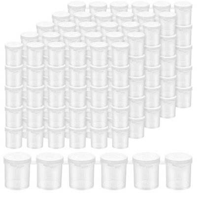 180 Pots 30 Strips 15ml Clear Empty Paint Pods with Lids for Art Craft