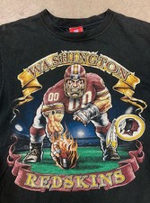 Rare Washington Redskins NFL Football 90s Basic Black T shirt Classic HN4021