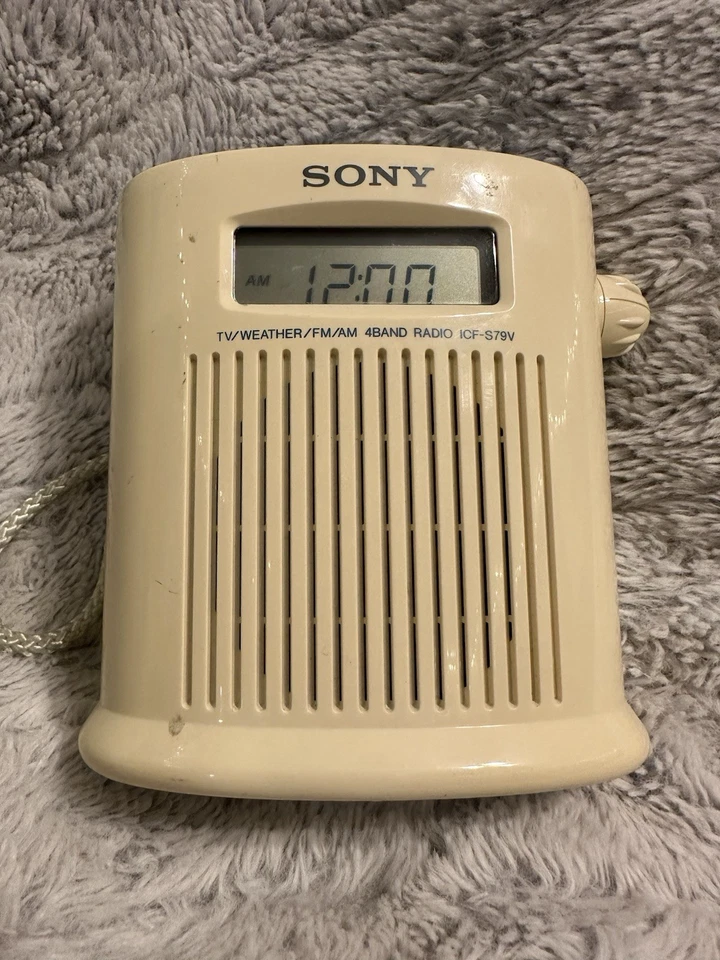 Sony 4 Band Radio Weather Shower Mate FM/AM ICF-S79V weiß ~ getestet