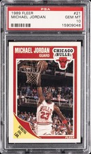 1989 FLEER #21 MICHAEL JORDAN PSA 10