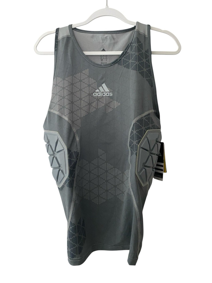 j Adidas Mens TechFit ClimaCool Padded Iron skin 3 Pads Gray Mens