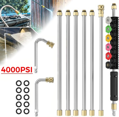 #ad 4000PSI 120quot;Pressure Washer Wand Extension Power Lance Gun Attachment Nozzle Tip $24.94