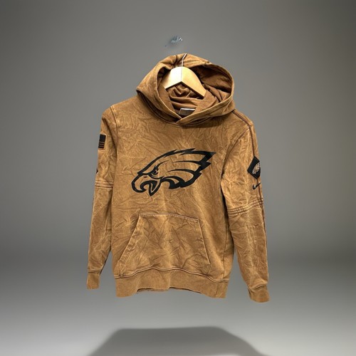 Nike Mens NFL Hoodie Pullover Medium - 10 / 12 PHILADELPHIA Eagles Brown - Picture 2 of 10