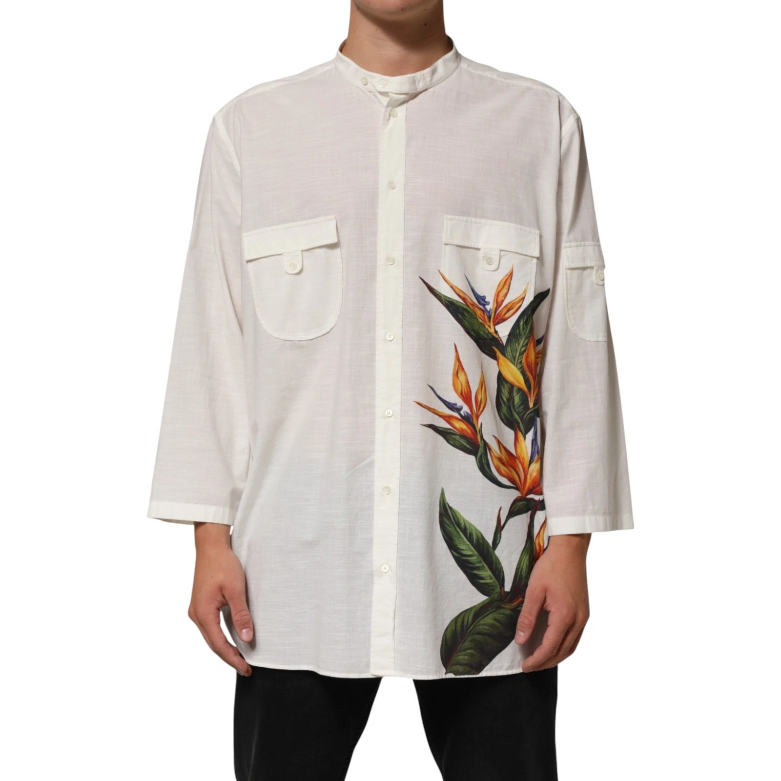 DOLCE & GABBANA Shirt White Cotton Floral Print Button Down 44/US17.5/3XL 970usd
Opens in a new wind