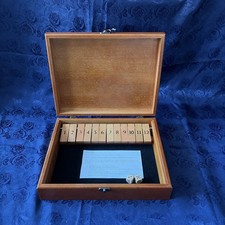 WE Games Shut The Box Dice Game-Stained Cherry Wood