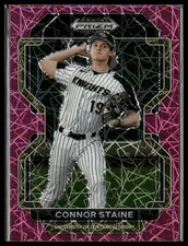 2022 Panini Prizm Draft Picks #PDP146 Connor Staine Neon Pink Velocity
