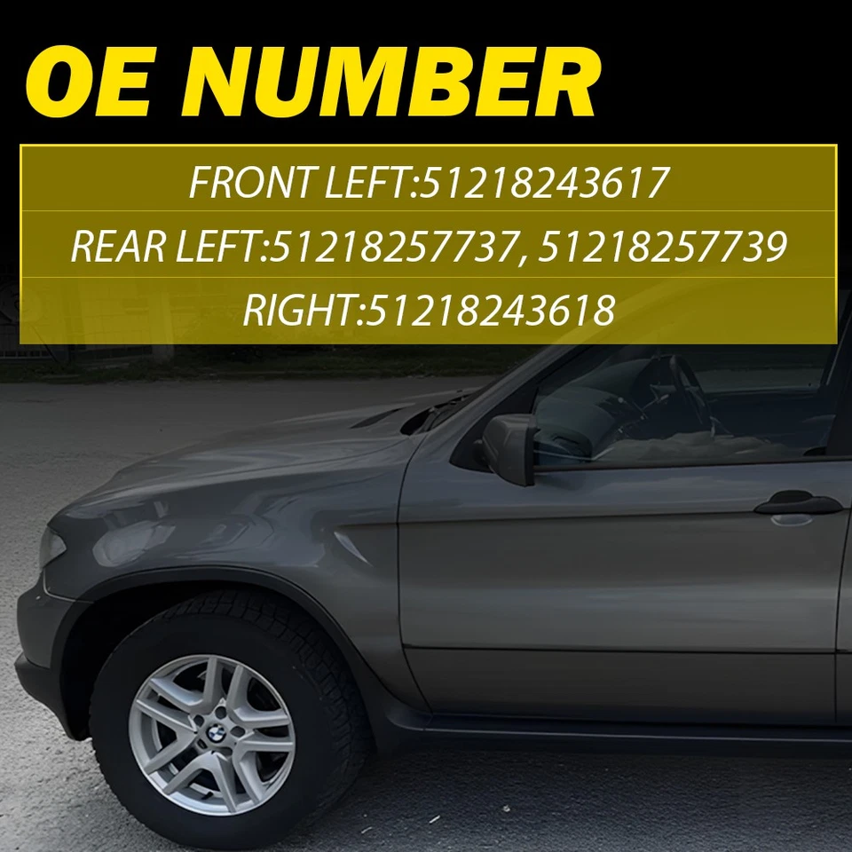 Manija de puerta exterior mudo de repuesto negro para BMW X5 E53 2000-2006 Foto 3 de 4