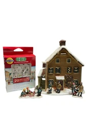 2001 Currier and Ives Village THE WINTER IN THE COUNTRY Porcelain Lighted House