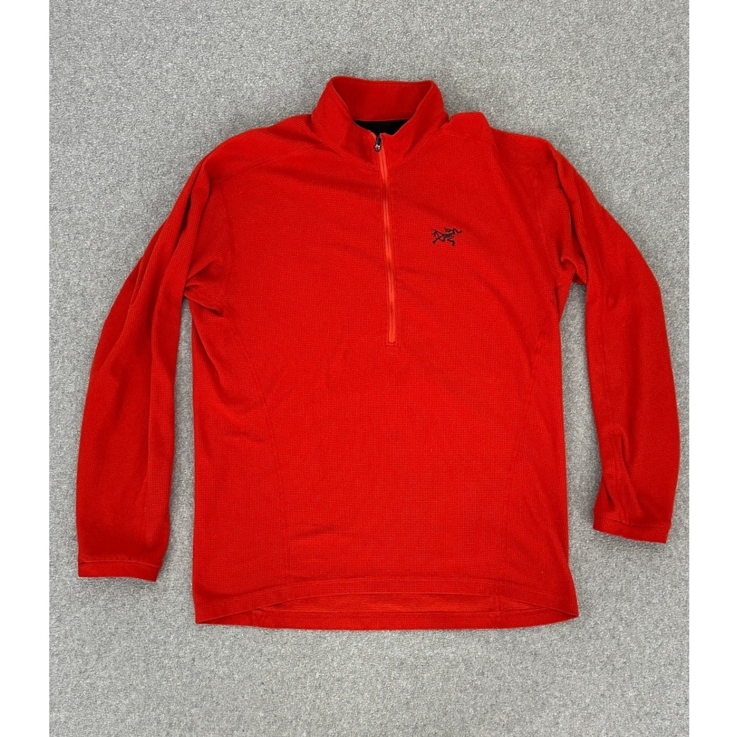 Arcteryx Delta LT Zip Neck Fleece Pullover Mens Large Red Polartec Grid Jacket