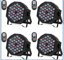 4 Stück RGB LED Bühnenlicht, 36 LED Par Strahler Discolicht Partylicht mit Fernb