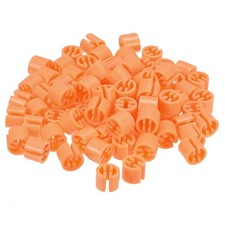 200pcs Clothes Hanger Marker Blank Fit 3.5mm Rod Garment Coding Orange