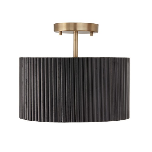 Capital Lighting 250711 Donovan 13"W Semi-Flush Drum Ceiling - Black Stain /