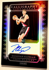 Donovan Clingan 2024-25 Panini Auto Calligraphy Signatures RC Blazers #CAL-DON