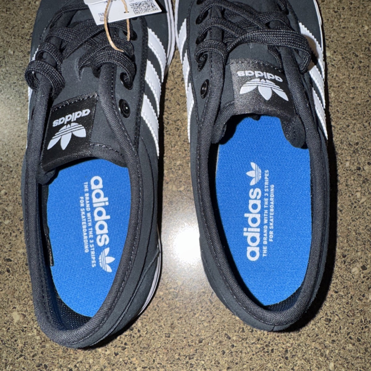 Adidas Adi Ease 'Black White' Skateboarding Shoe/ HQ6432 / Size 10