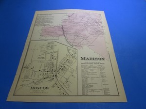 1873 MADISON TWP PA  -A- - ORIGINAL MAP  - A. POMEROY - VG