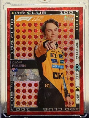 2025 Topps Turbo Attax #354 Oscar Piastri 100 Club Red 200/499 | eBay