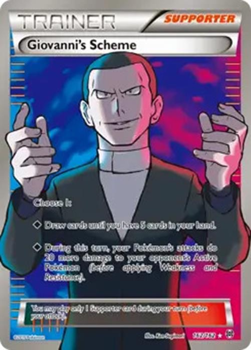 Giovanni's Scheme - 162/162 - Pokemon Breakthrough Full Art Ultra Rare Card NM