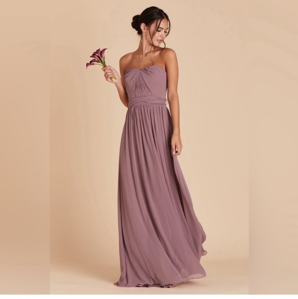 Birdy Grey GRACE CONVERTIBLE DRESS CHIFFON DARK MAUVE Medium NEW NWT BRIDESMAID