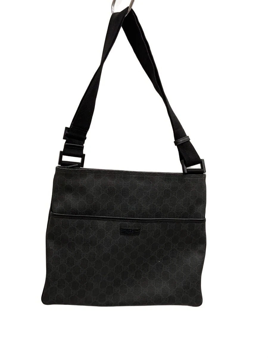 Gucci — GUCCI Shoulder Bag Canvas BLK Allover 162904 From Japan