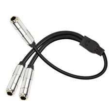 XMSJSIY 6.35mm 1/4 TRS Y Splitter Audio Cable,1/4 Inch Stereo Female to... 