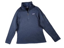 Patagonia Sweater Boys 10 Blue Better Sweater Quarter Zip Fleece Pullover
