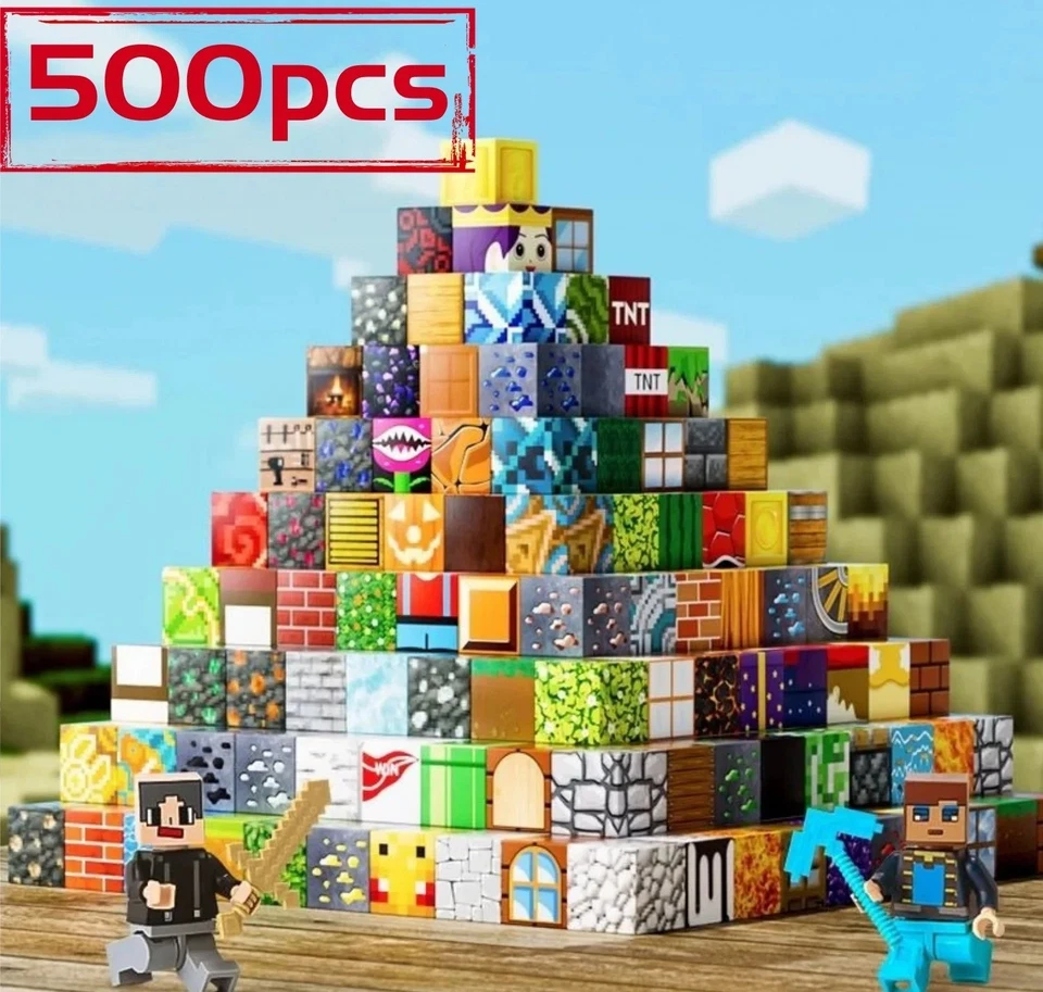 Magnetic Building Blocks STEM Toys Set Montessori Sensory Cubes Kids Educational - Image 2 of 4