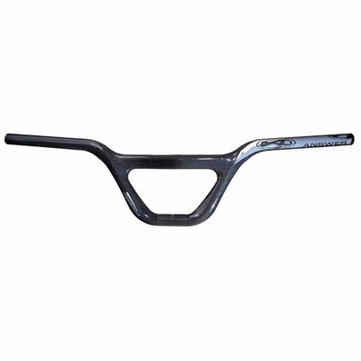 AnswerBMX Expert Carbon BMX Bars, (22.2) 6'' - Black