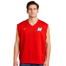 VTG Nike Jersey XL Red Golf Vest Sleeveless VNeck Bishop Miege High School Team